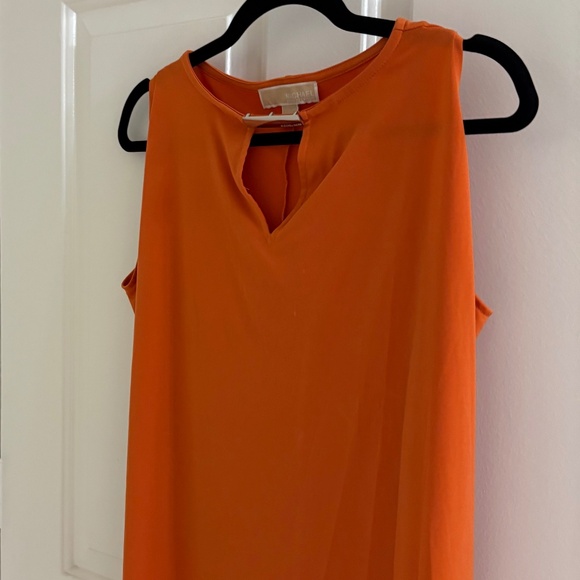 Michael Kors Sleeveless Orange Keyhole Blouse – Size S - Picture 4 of 5